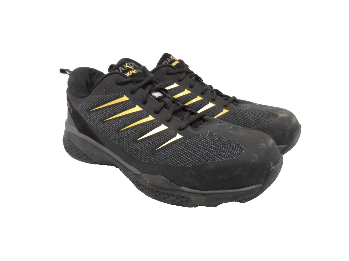 ゴンザレス DAKOTA Men's Aluminum Toe CP 3619 Quad Comfort Work Shoes Black