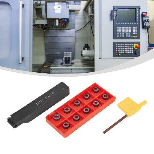 Portaherramientas de torneado externo CNC SRAPR1616H10-16 mm + 10 piezas RPMW1003MO inserto redondo - Imagen 11 de 24
