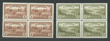 Canada - King George V1 Peace Issue - # 268-269 Blocks of 4 Mint L.H.
