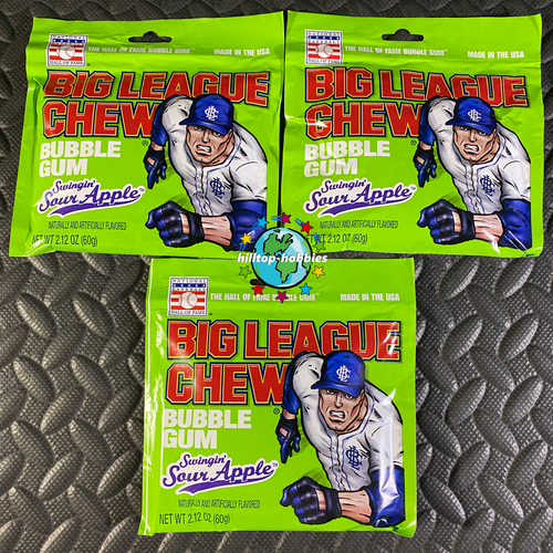 3-PACK LOT OF BIG LEAGUE CHEW SHREDDED BUBBLE GUM