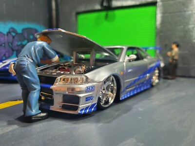ミニカー FAST&FURIOUS 2001 NISSAN SKYLINE 1/18 Fast & Furious BRIAN'S NISSAN SKYLINE 2000 GT-R (KPGC10