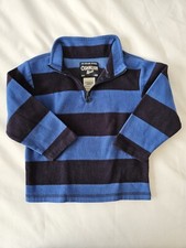 Oshgosh B'gosh Boys Size 3T Preppy Fleece Blue Pullover Sweatshirt