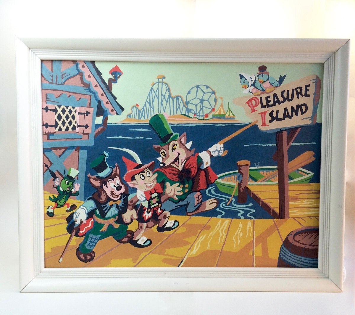 Vintage PBN, Rare PLEASURE ISLAND! 1950's Paint By Number Disney's