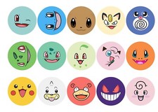Edible Pokemon Faces cake toppers - Precut