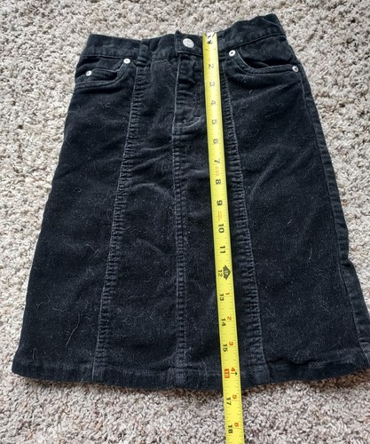 The Children's Place Long Black Corduroy Skirt Size 6 - Picture 5 of 5