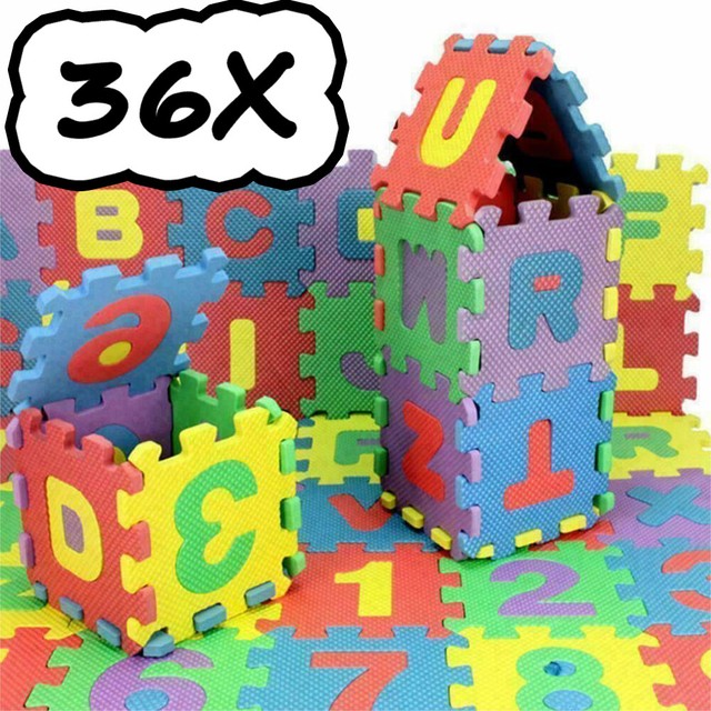 alphabet and number foam play mat