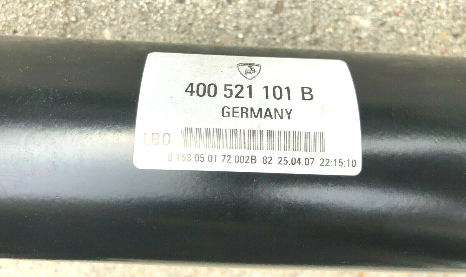 Lamborghini Gallardo 400521101B Propeller Drive Shaft Assembly OEM 400 521 101 B