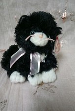 TY Cabaret the Cat Beanie Baby 6" Plush Soft Toy, with Tag Protector.        Ad*