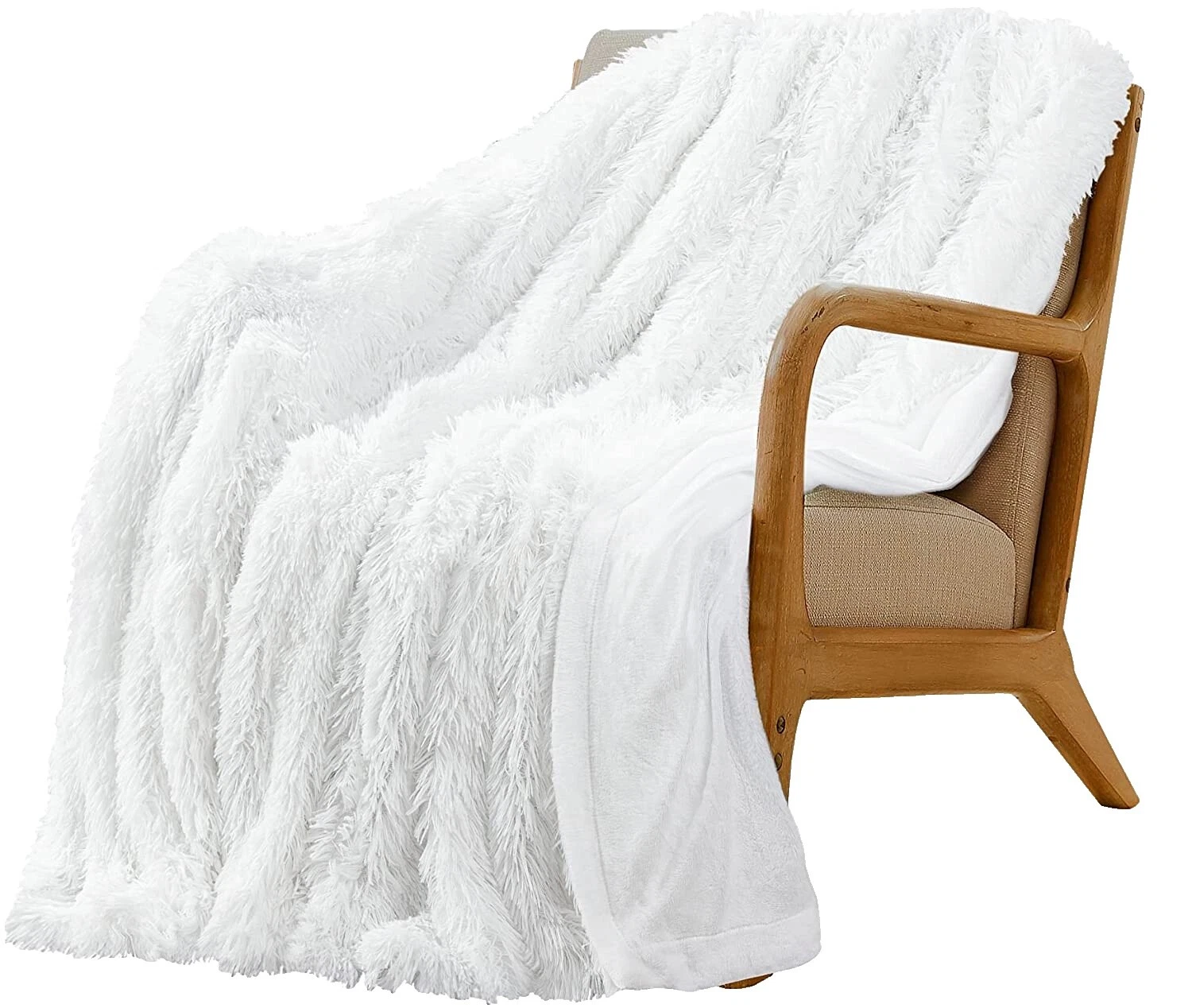 Faux Fur White Bedding
