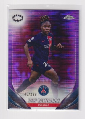 2023-24 Topps Chrome UEFA  #50 Sandy Baltimore Purple Pulsar #/299