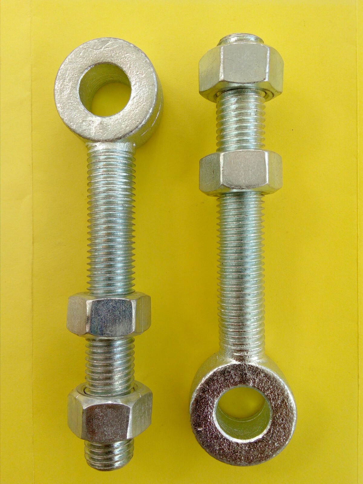 Heavy Duty Wrought Iron Zinc Plated Gate Hinges & Eye Bolts M12 & M16