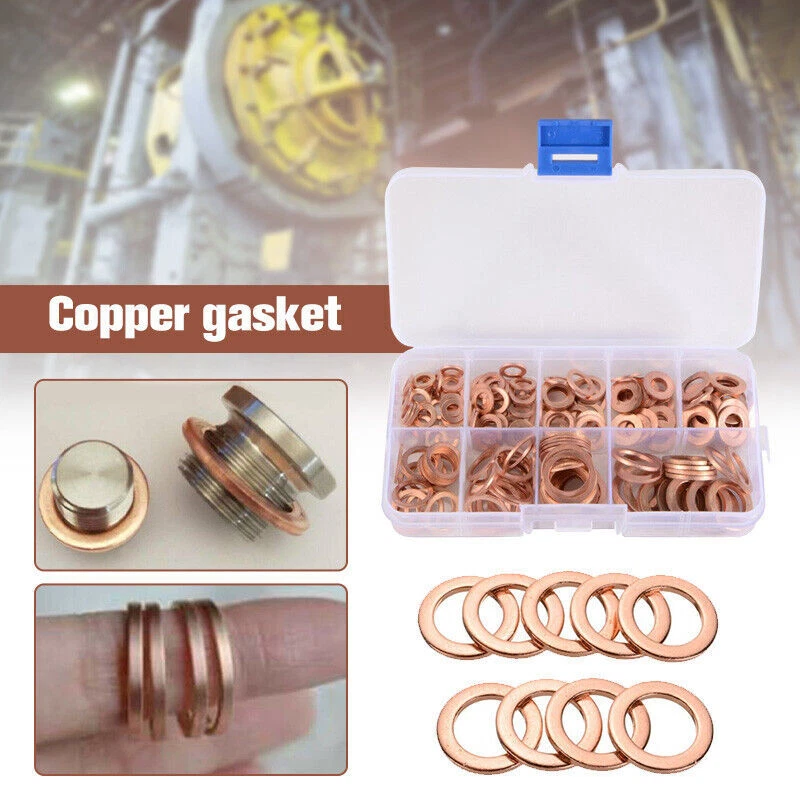 400 Kupferringe Dichtring Ringe Sortiment Set Kupfer Dichtungen Ölablaßschrauben - Bild 2 von 4