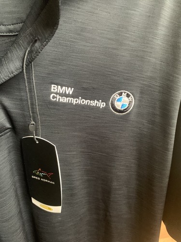 BMW Greg Norman Play Dry Black Polo Shirt Men’s Sz M New W/Tags - Picture 6 of 11