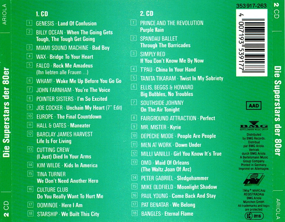 (2CD's) Pop Giganten - Die Superstars Der 80er - Depeche Mode, Mike Oldfield - Bild 2 von 2