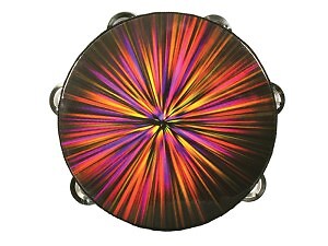 INSTRUMENT-TAMBOURINE-STARBURST-RED (6 PAIRS OF CYMBALS) (8