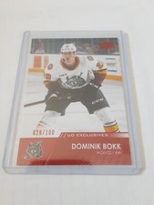 2021-22 Upper Deck AHL Dominik Bokk /100 Exclusives #67 Red Rc Rookie 