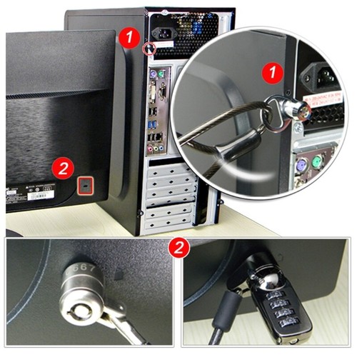 Security Lock with Keys Computer Hosting Chassis Anti-theft Lock Replacement - Bild 2 von 6