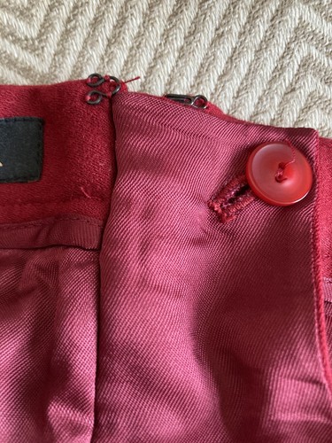 Vintage Jaeger ladies Wool Red Claret Blazer Skirt 2 Piece Chic Suit UK size 14 - Picture 21 of 24