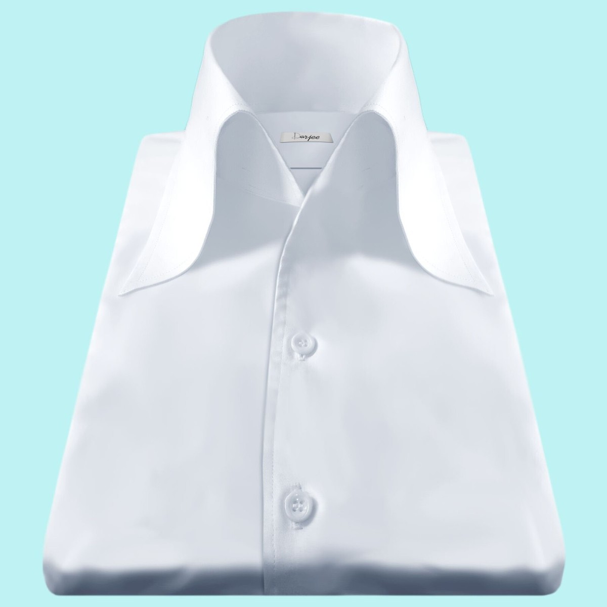 High Copper One Piece Long Pointed Collar Men White Elvis