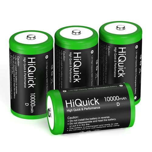 HiQuick 1,2 V NI-MH Wiederaufladbarer 5000/10000mAh Batterie /LCD Akku Ladegerät - Bild 4 von 34