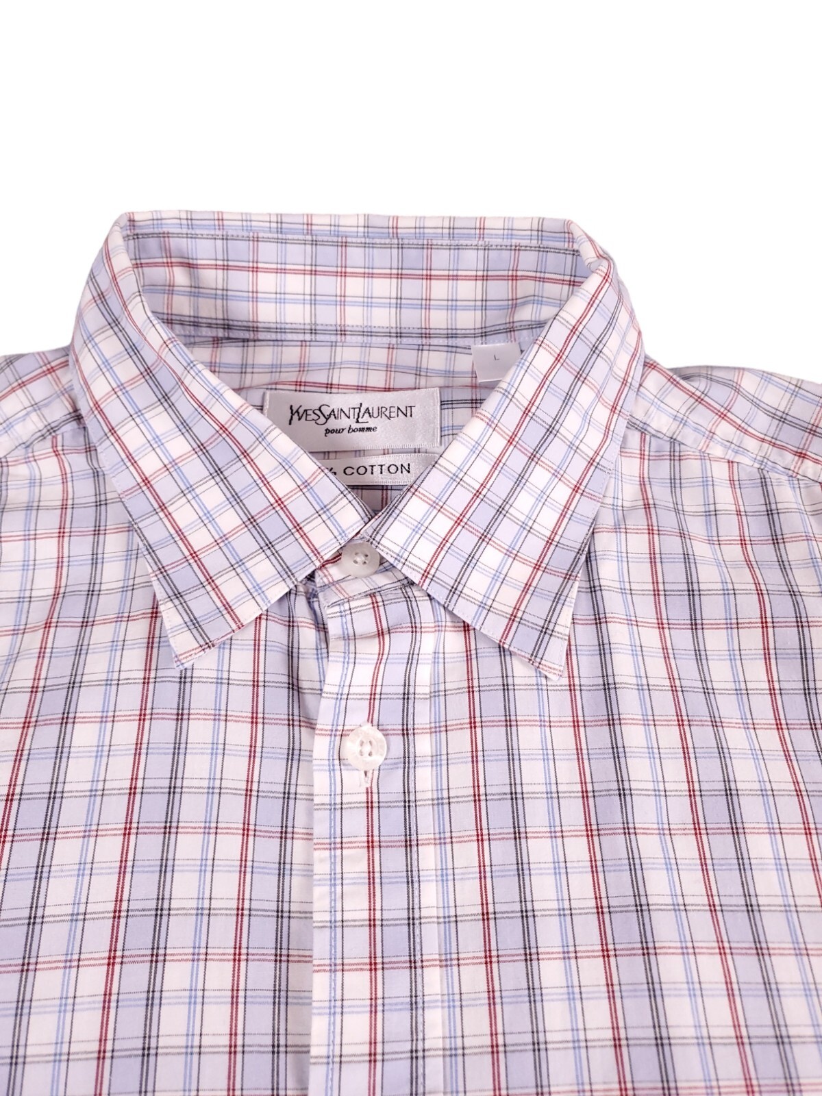 Camicia Yves Saint Laurent Uomo Grande Cotone a Quadri