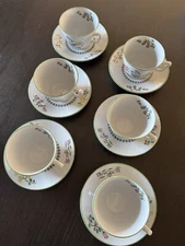 Vintage Spode Summer Palace 8 sets of Cups & Saucers