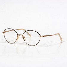 Vintage CHARMANT Titanium Gold/ Multi Color Round Eyeglasses 51-18-130mm B141