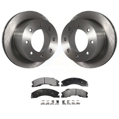 Disc Brake Rotors Semi-Metallic Pad Rear Kit For Chevrolet Silverado 3500 HD GMC