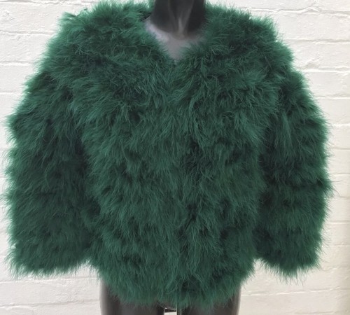 Luxury Women 100% Real Soft Ostrich Feather Fur Ladies Jacket - Picture 13 of 13
