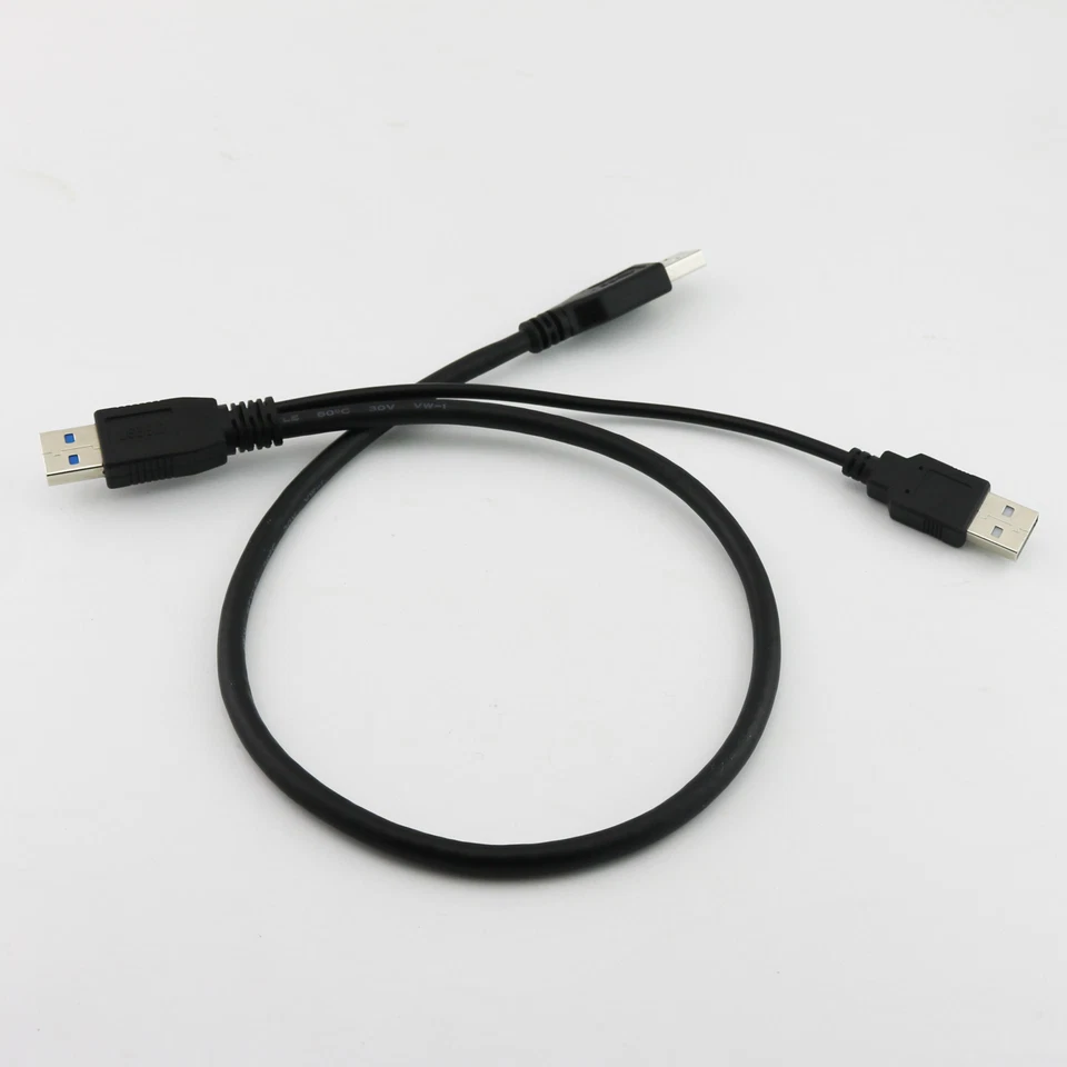 1x USB 3.0 A Male to USB 2.0 Male and USB 3.0 Male Y Splitter Extension Cable - Image 2 of 4