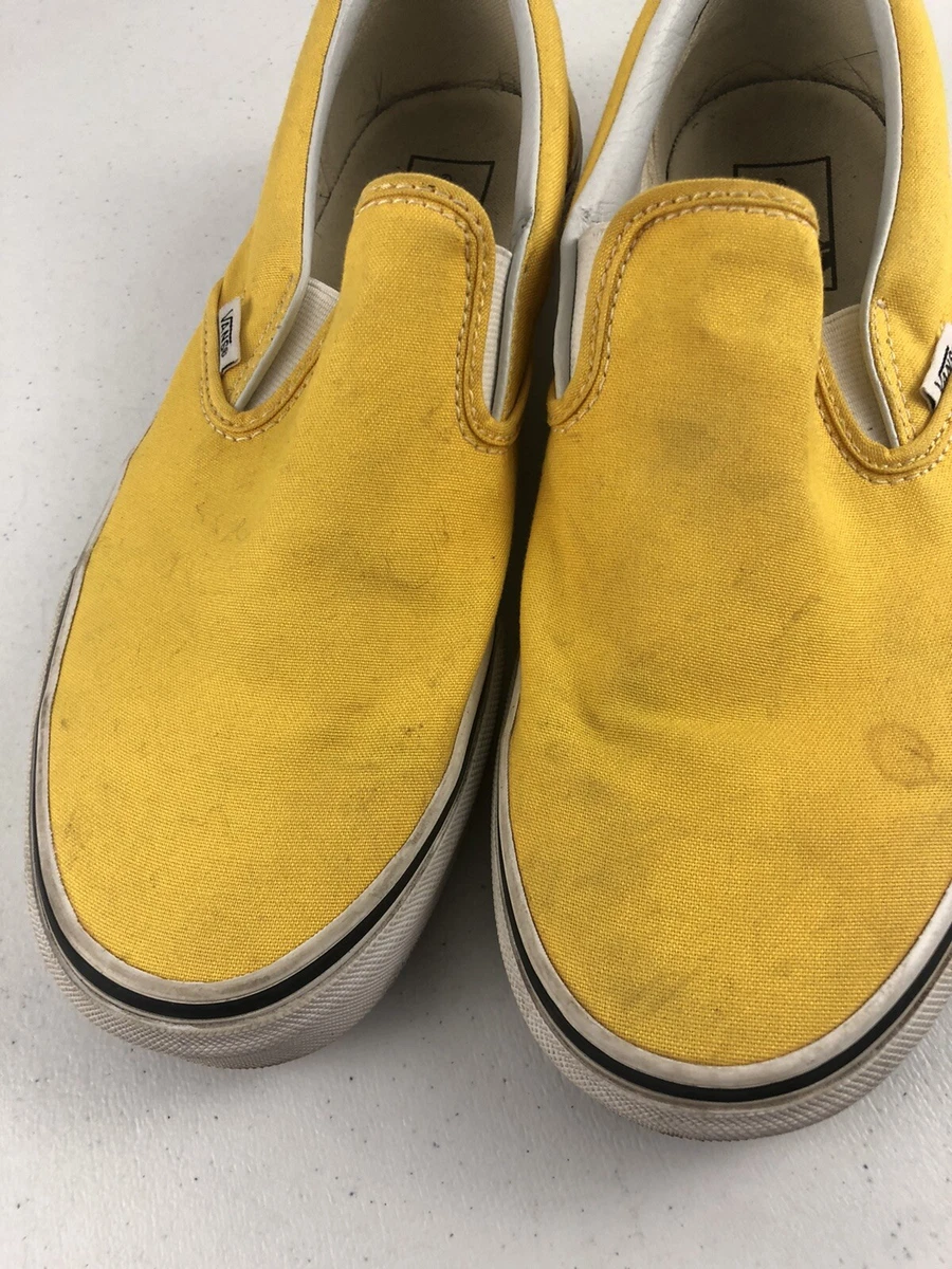 Vans Yellow Slip On Mens 8.5 Womens 10 | eBay