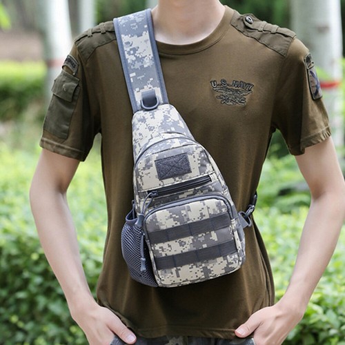 Tactical Sling Bag Outdoor Military MOLLE Crossbody Pack Chest Shoulder Backpack - Picture 9 of 30