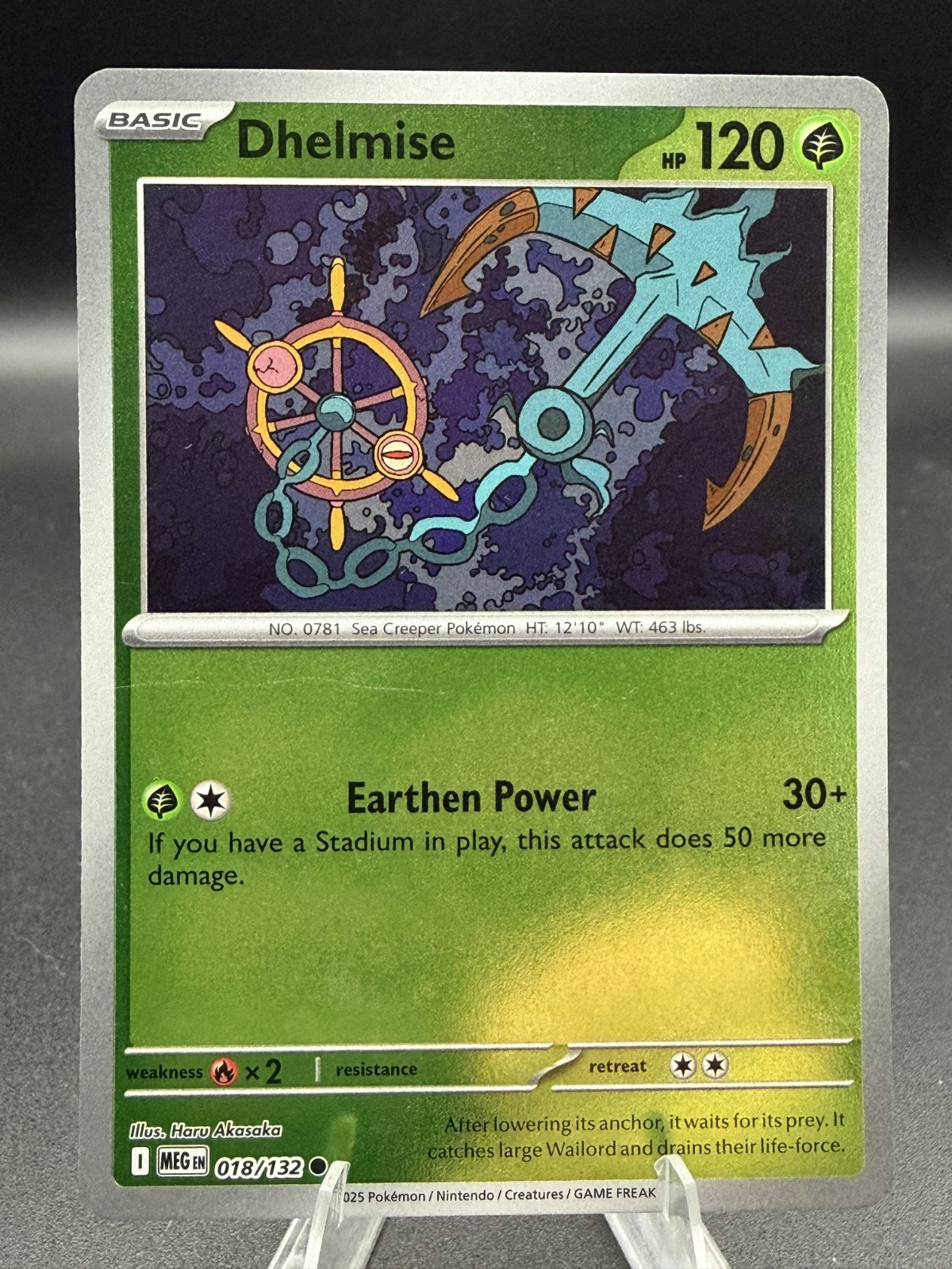 Dhelmise 018/132 ME01: Mega Evolution Reverse Holo- Pokemon TCG- NM