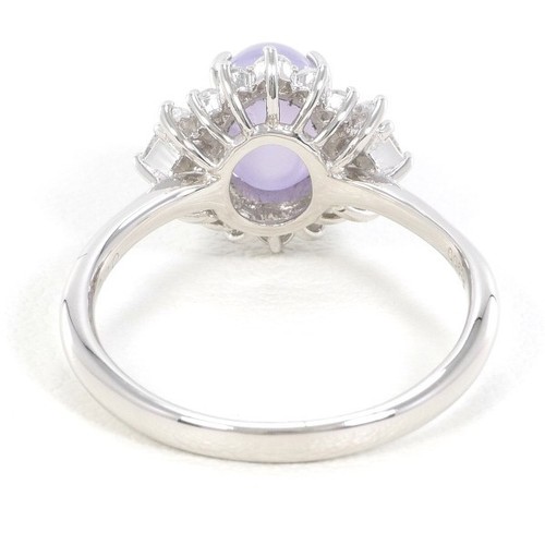 Platinum 900 ring 14.5 size Starsapphire Diamond About5.2g Free shipping Used - Picture 6 of 9