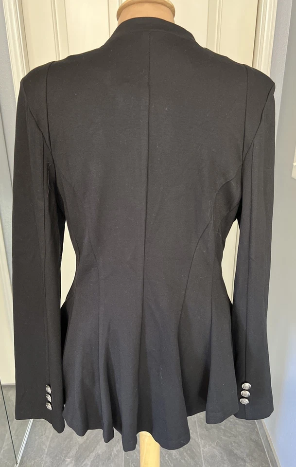 Blazer Hybrid Company feminino lapela entalhe duplo preto tamanho XL carreira clássico - Imagem 4 de 4