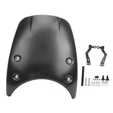 Motorcycle Windshield, Aluminum Windshield Windscreen Headlight Fairing Black