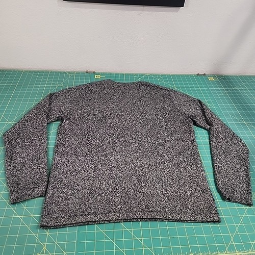 Autumn Cashmere Mens Gray 100% Cashmere Pullover Sweater Large Henley Buttons - Picture 15 of 18