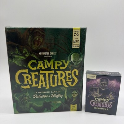 Keymaster Games CAMPY CREATURES 2nd Ed 2018 + Expansion I Brand new sealed A2