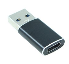USB 3.2 Gen 1 Type-C Female to USB Type A Male PVC Shell Adapter Black