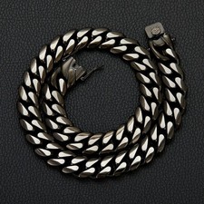 14mm Hip Hop Solid Stainless Steel Miami Cuban Chain Necklace Bracelet Jewelry