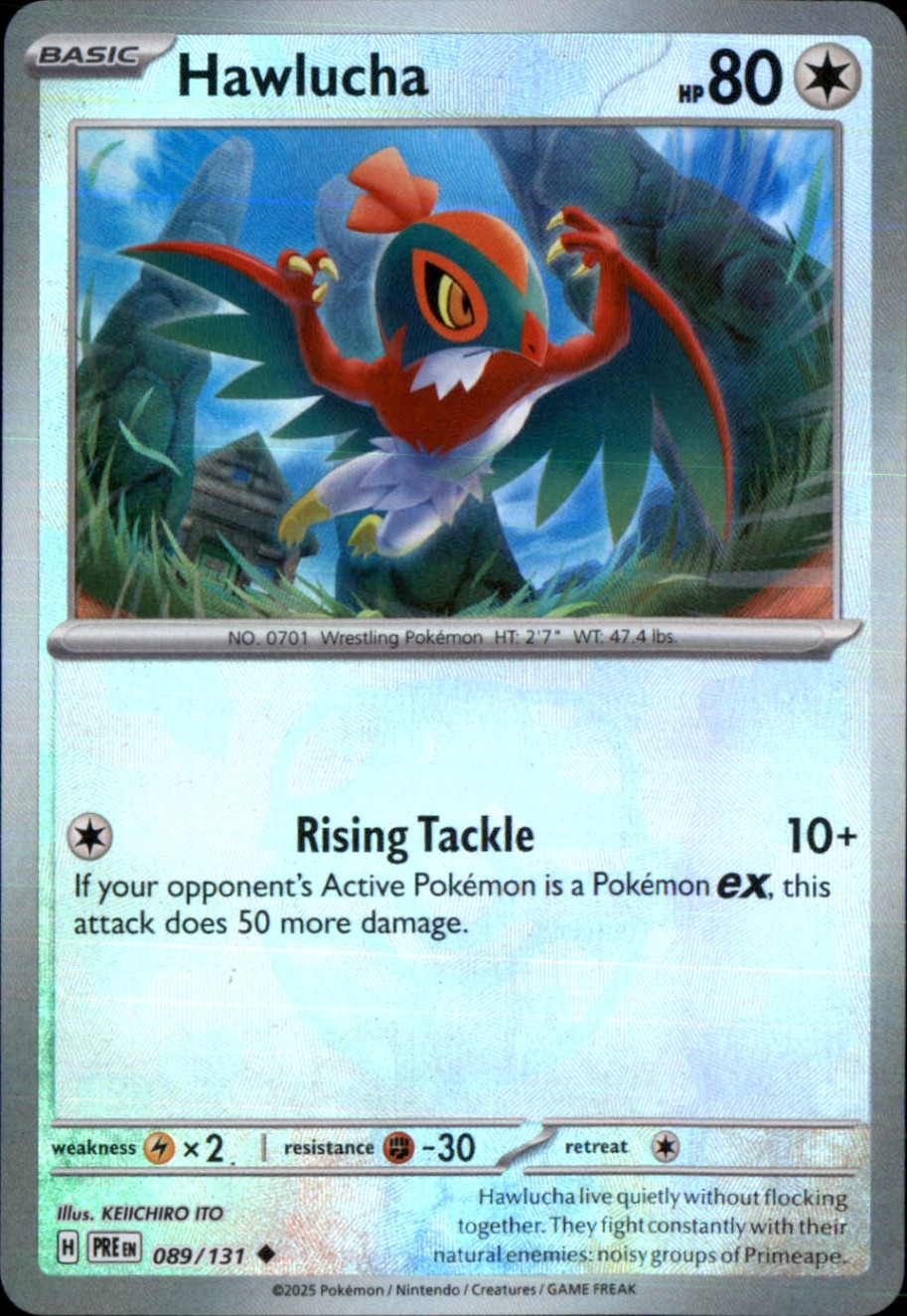 Hawlucha (Master Ball Pattern) Holo Uncommon SV: Prismatic Evolutions 089/131 NM