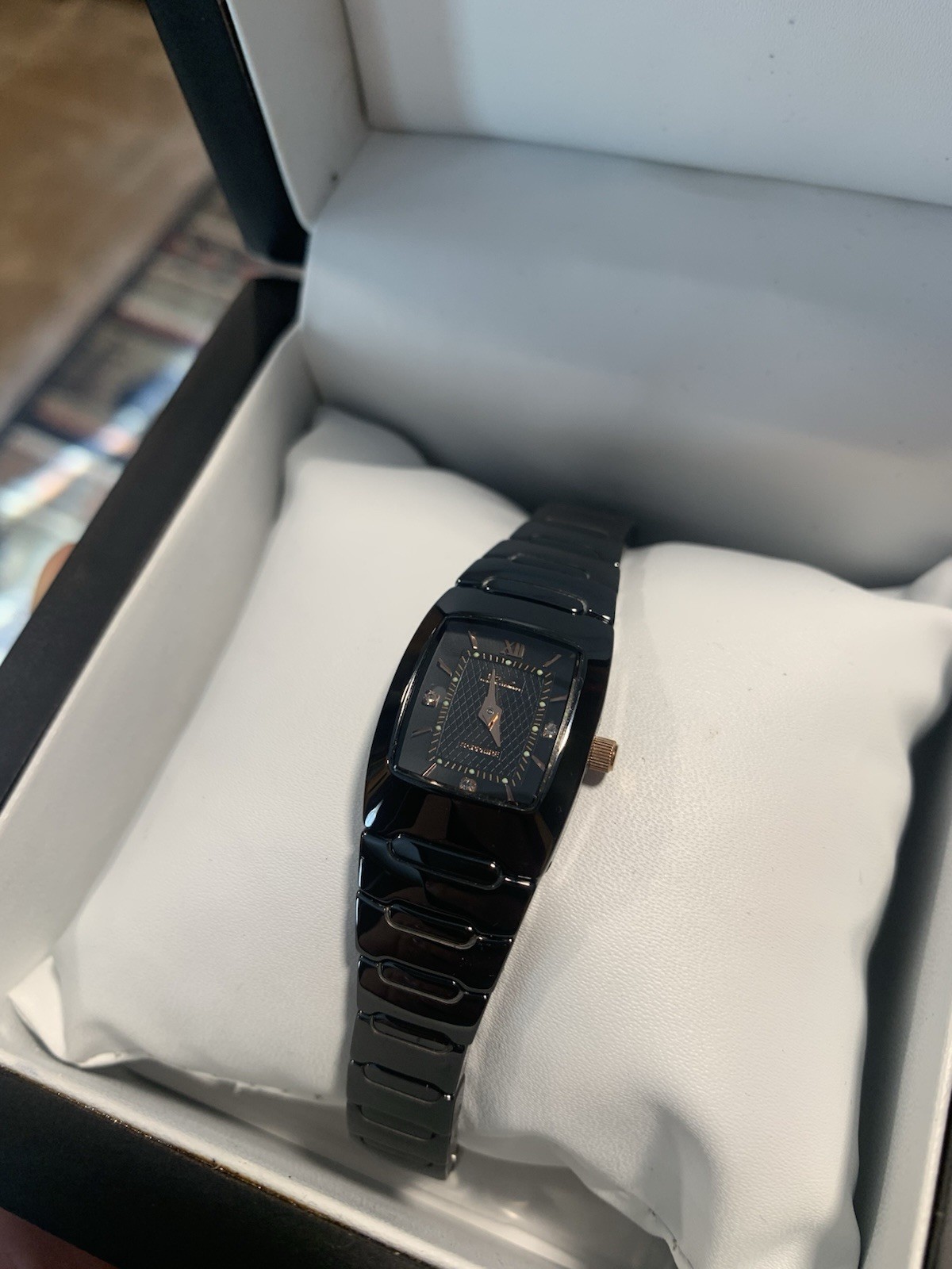 Daniel Steiger Black Ceramic Rectangular Watch Qu… - image 2