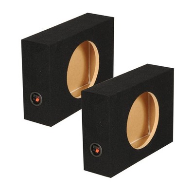 2 Q-Power Shallow Single 10'' Sealed Truck Subwoofer Enclosure 5/8'' MDF Sub Boxes