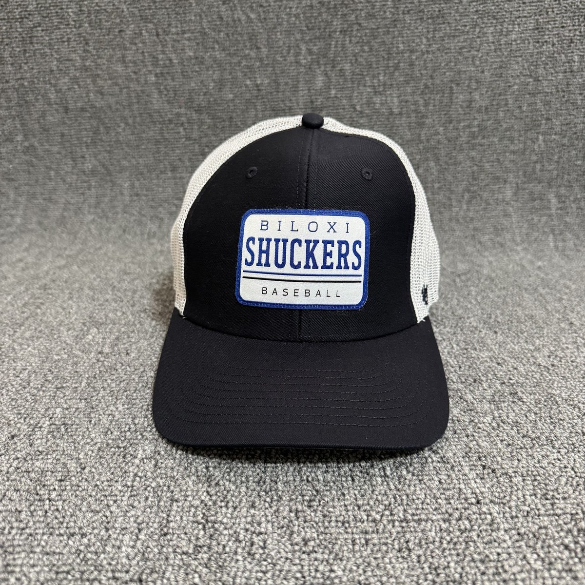 '47 Brand Biloxi Shuckers Trucker Snapback Navy White One Size Hat