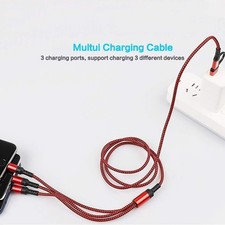 3 in 1 Fast Charging Cable Cell Phone Charger Cord For iPhone Type C Micro USB