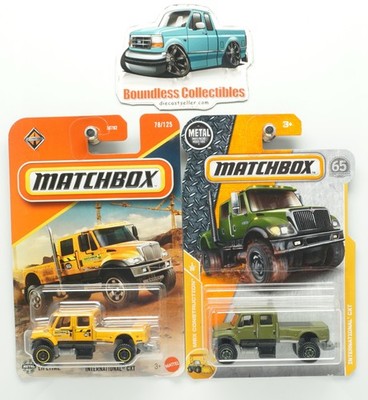MATCHBOX LOT INTERNATIONAL CXT GREEN ORANGE CONSTRUCTION TRUCKS