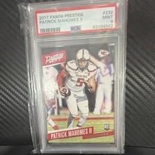 Panini 2017 Prestige Patrick Mahomes II Rookie #232 PSA 9 Chiefs Red Raiders