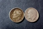 Two  Roosevelt Dimes  1946D 1947D Good Cond 90% Silver   Lot ROOS  073