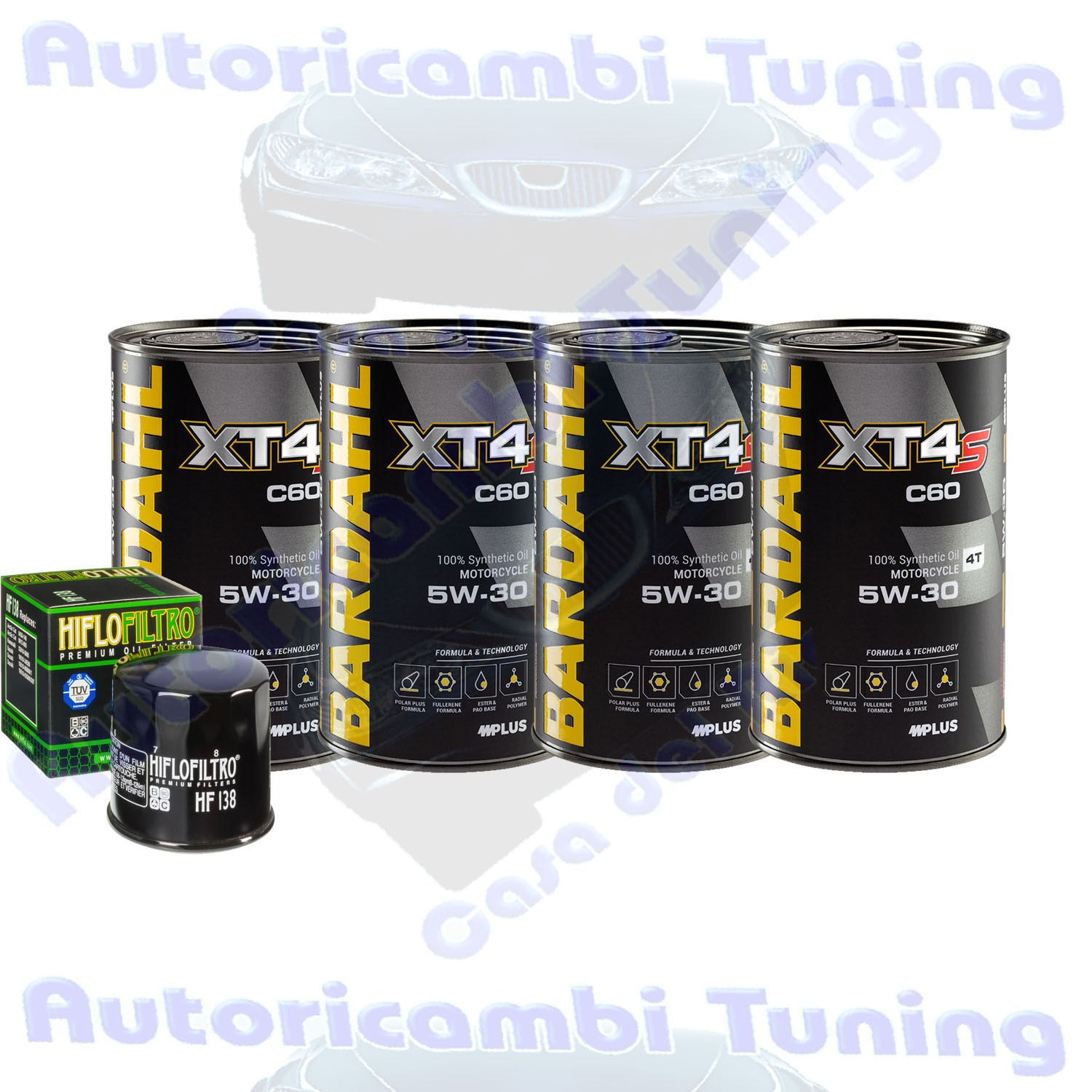 Etiqueta Aceite Bardahl XT4S 5W30 Para Aprilia RSV 1000 RSV4 V4R Tuono 2011>2013