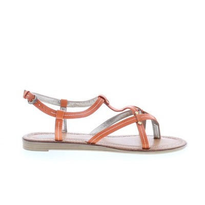 Report Gemma 7231 Womens Orange Leather Hook & Loop Slingback Sandals Shoes 10